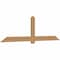 Ekena Millwork Eugene Smooth Timber Gable Bracket, Western Red Cedar, 96"W x 28"H x 1 1/2"D x 5 1/2"F, 7/12 Pitch GBW096X28X0206EUG00SWR - alternate 2